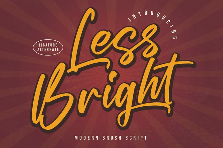 Less Bright Modern Brush Script Font