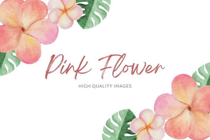 Pink Flower Watercolor