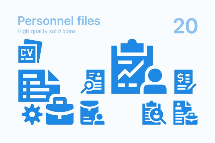 HR. Personnel file Icons 