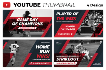 Baseball Player Youtube Thumbnail Template