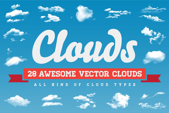 Clouds - 28 Vector Clouds All Kind of Cloud Types
