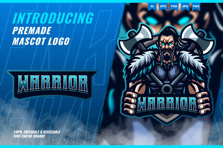 Viking Warrior - Mascot Esport Logo Template