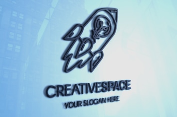 Creative Idea With Rocket Logo