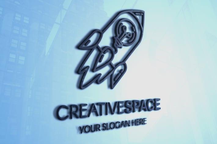 Creative Idea With Rocket Logo