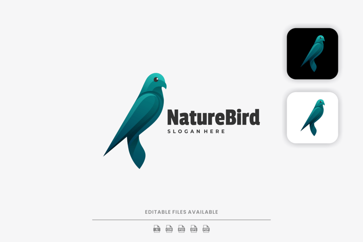 Nature Bird Gradient Logo