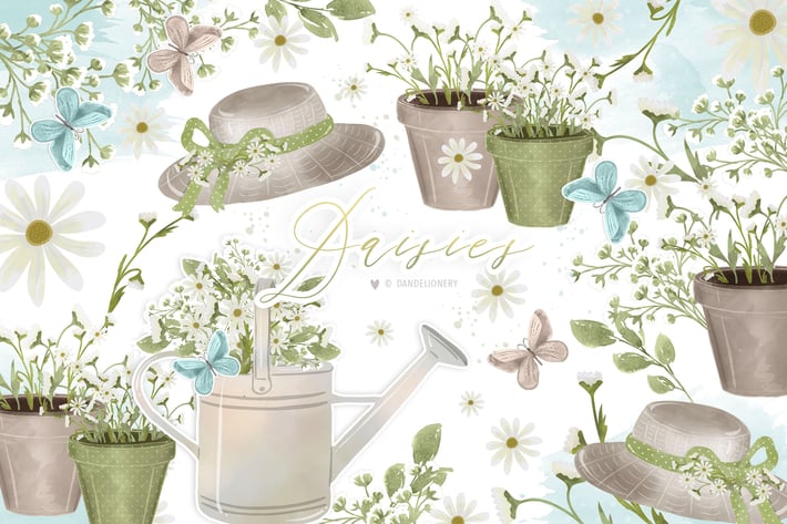 Daisies Garden Flower design