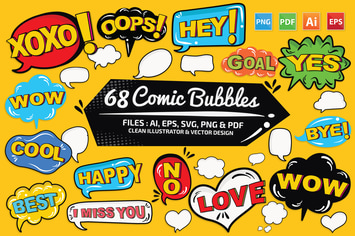 68 Comic Speech Bubbles