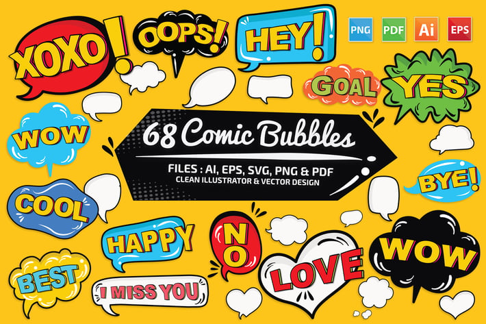 68 Comic Speech Bubbles