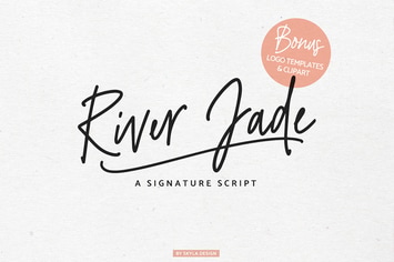 River Jade, Signature Font & Logos
