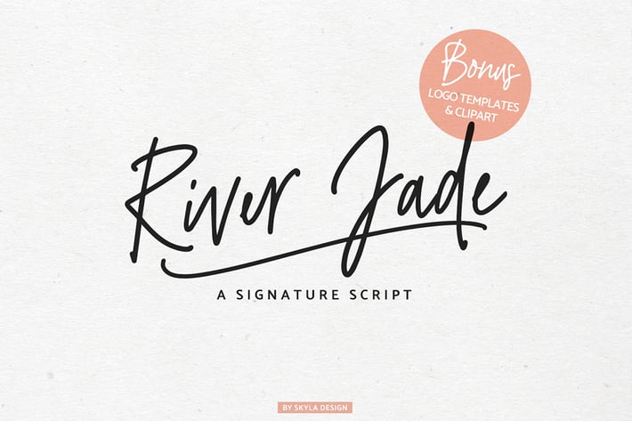 River Jade, Signature Font & Logos