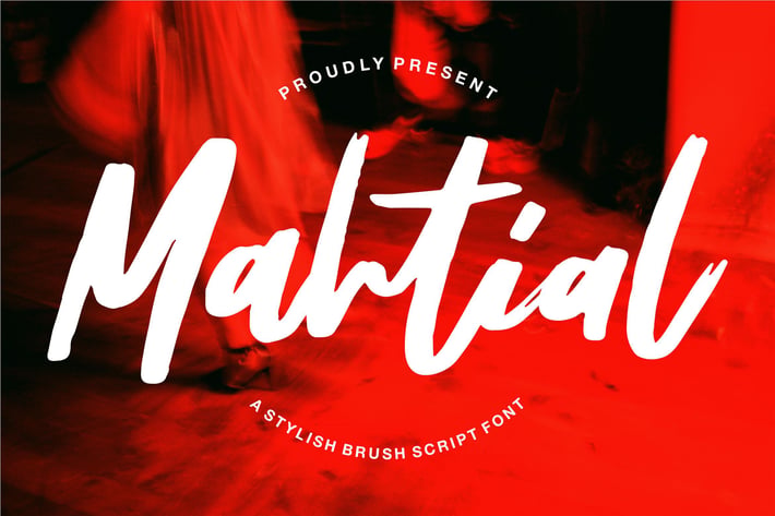 Mahtial | A Stylish Brush Script Font