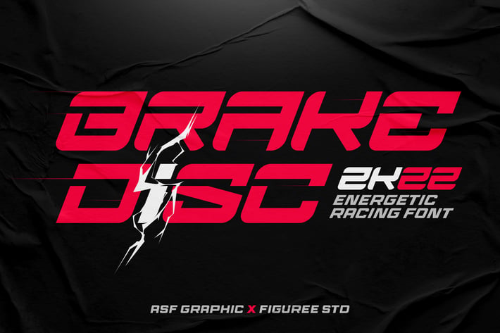 Brake Disc - Energetic Racing Font
