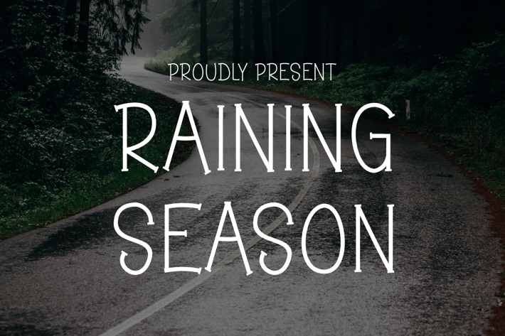 Raining Season - Light & Thin Font