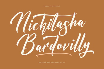 Nickitasha Bardovilly Modern Handwritten Font