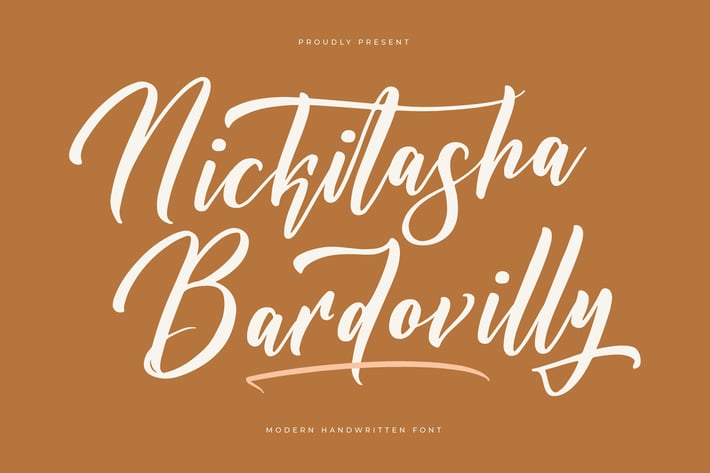 Nickitasha Bardovilly Modern Handwritten Font