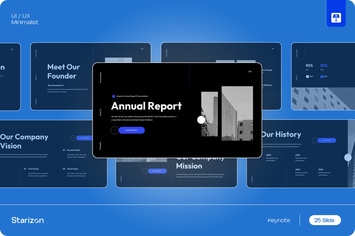 Dark Blue Minimalist Annual Report KEY • 003