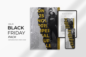 Black Friday Plastic Flyer and Instagram Vol. 15