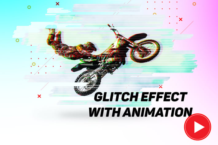 Glitch effect with GIF animation 2