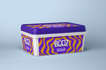 Realistic Ice Cream Box Mockup