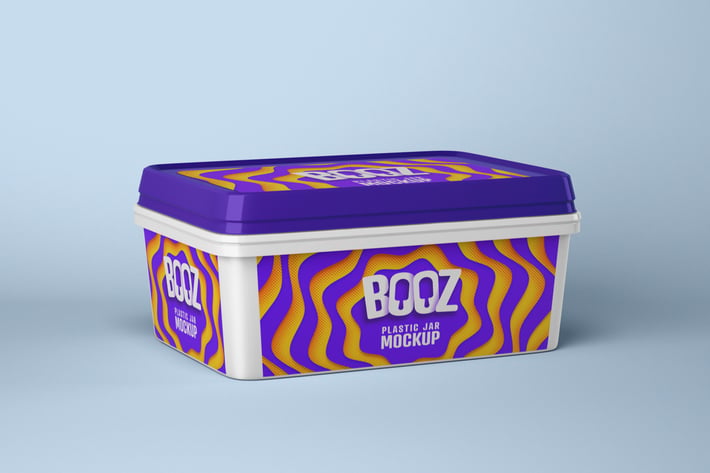Realistic Ice Cream Box Mockup
