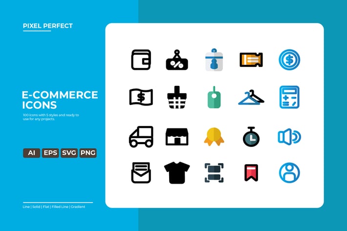 E-commerce Icon - 5 styles