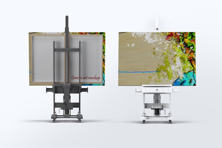 Canvas Art on Easel Mock-Up