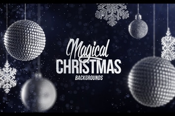 4 Christmas Backgrounds with Editable Text