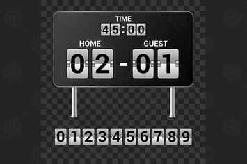 Sports scoreboard - set of vector isolated objects