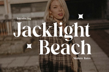 Jacklight Beach Modern Retro Serif Font