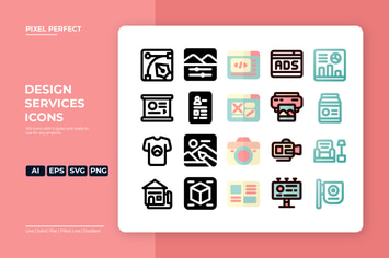Design Service Icon - 5 styles