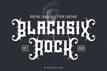 Blacksix Rock - Blackletter & Funky Font