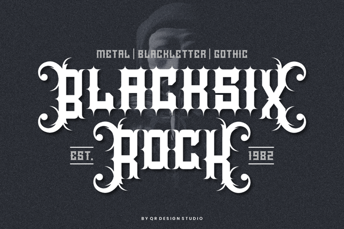 Blacksix Rock - Blackletter & Funky Font