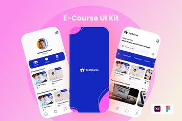 E-Course Mobile UI Kit