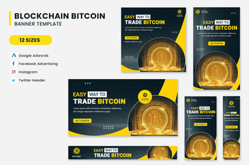 Bitcoin Banner Ads Set Template