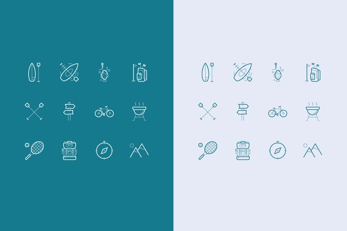 Outdoor Activities Icon Set