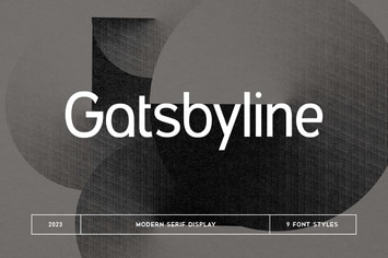 Gatsbyline Modern Sans Serif Display Font Family