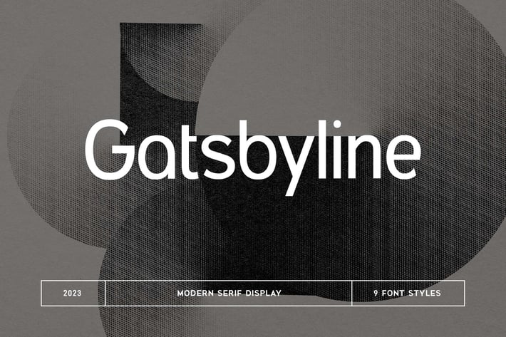 Gatsbyline Modern Sans Serif Display Font Family