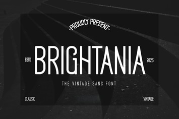 Brightania – Vintage Display Sans Serif Font