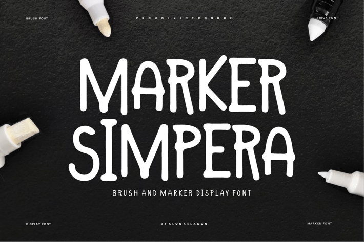 Marker Simpera - Brush Display Font
