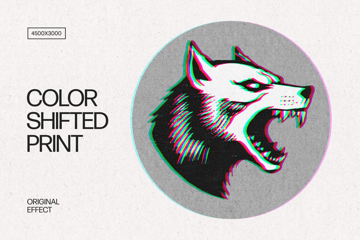 Color Shifted Print Effect