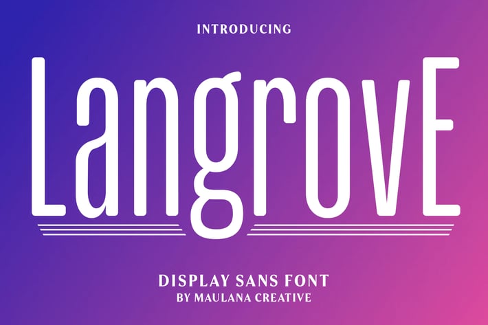 Langrove Sans Condensed Display Font