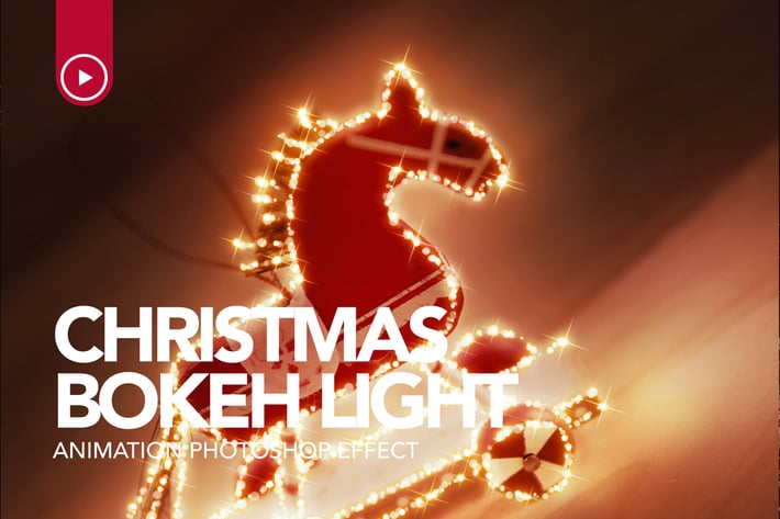 Gif Animated Christmas Bokeh Photoshop Action