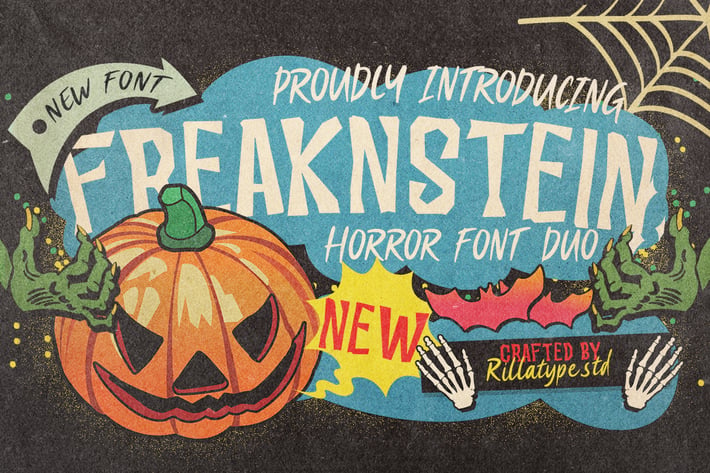 Freaknstein Horror Font Duo