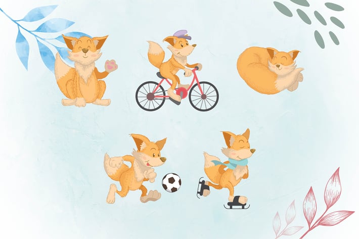 Whimsical Animal Illustrations FOX