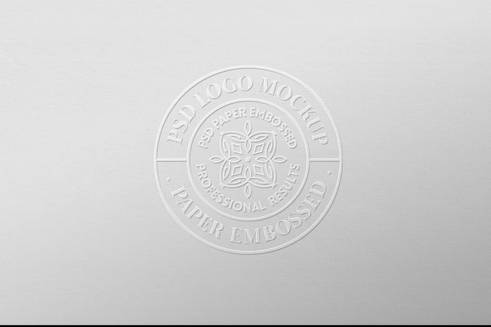 Logo Mockup Paper Embossed