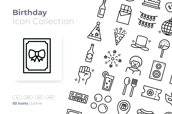 Birthday Outline Icon