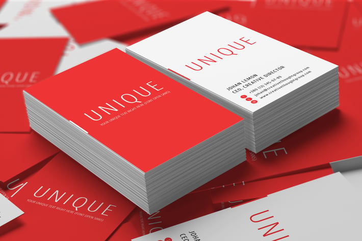 Stack Business Cards Mock-Up's