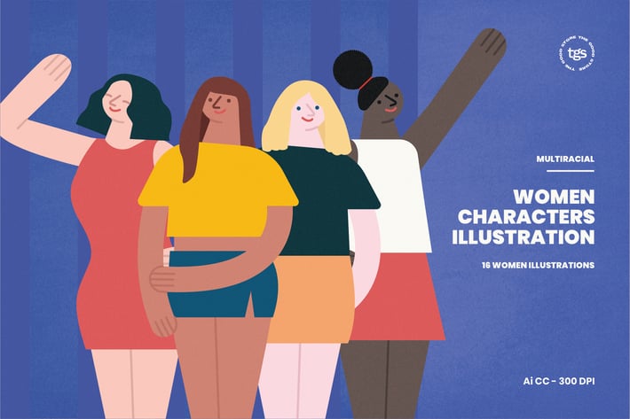  Women Characters Illustration