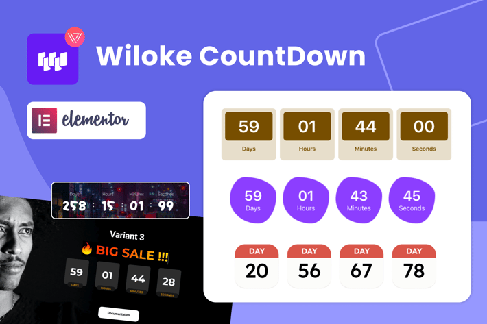 Wiloke Countdown Timer for Elementor