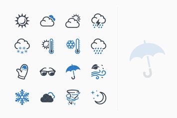 Weather Icons - Blue Series